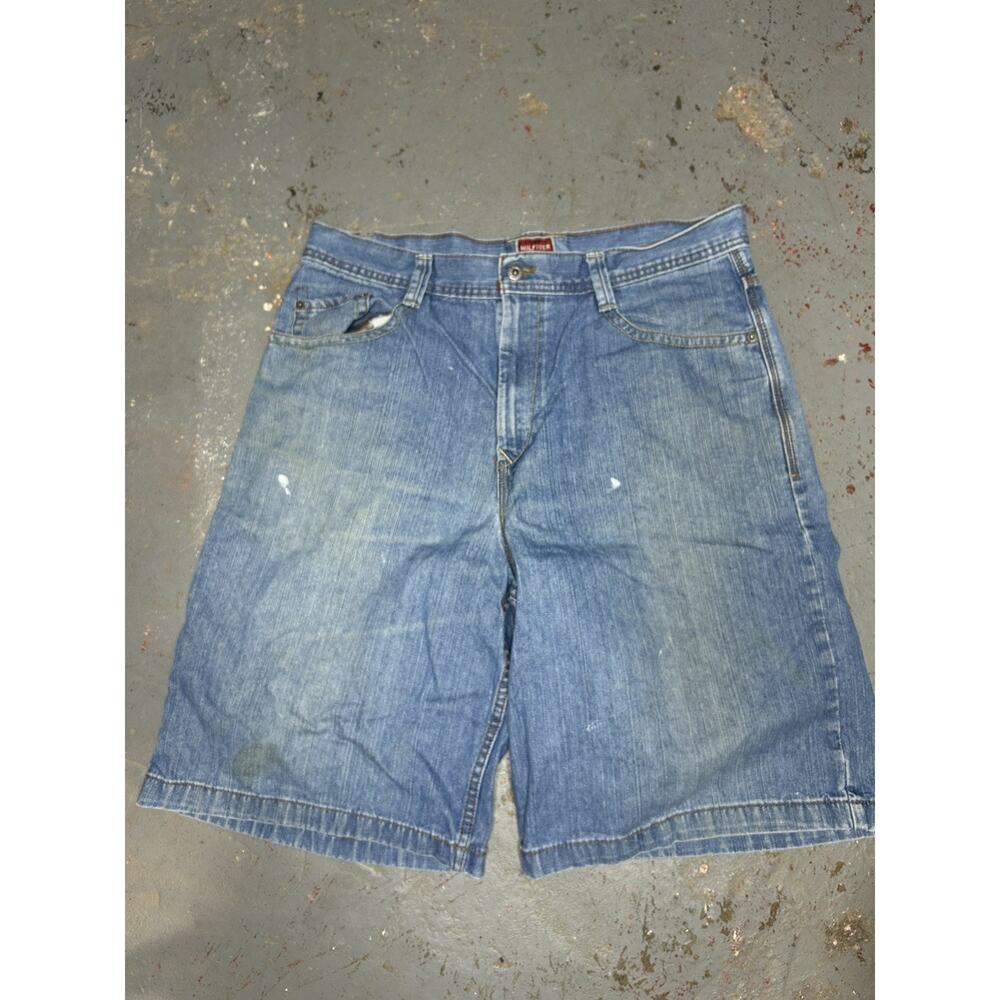 Red Label TOMMY HILFIGER Denim Jean Mens Shorts Size 36 Logo